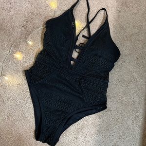Black One Piece Bathing Suit
